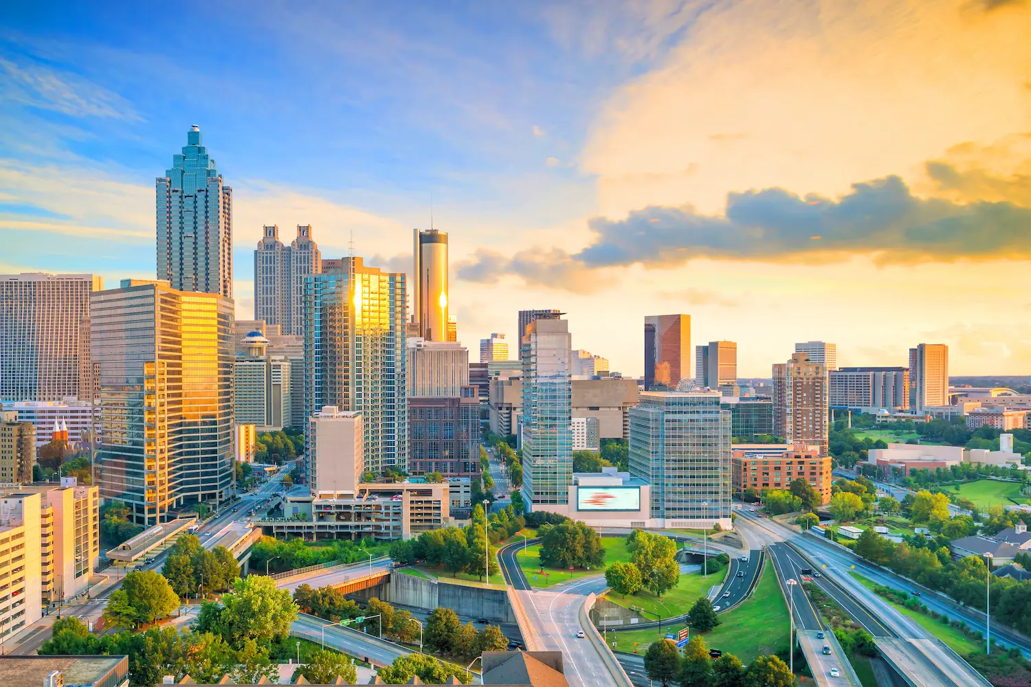 Skyline of Atlanta city