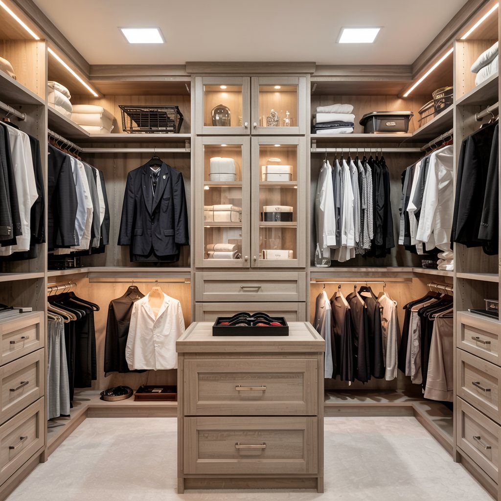 His & Hers Dual-Zone Closet Systems for Las Vegas Master Suites