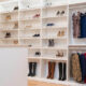 shoes and clothes in custom closet